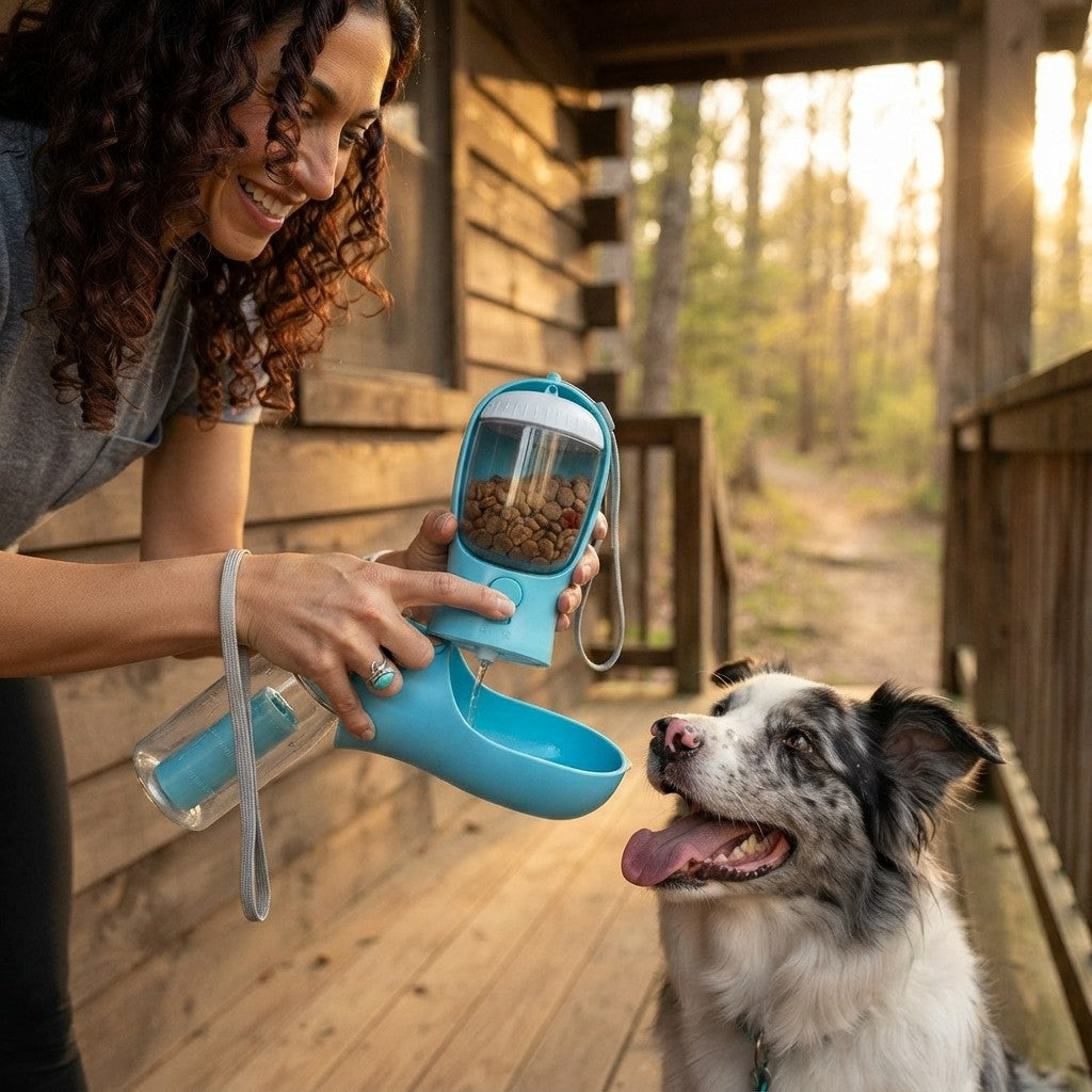 Portable Dog Water Bottle 3 in 1